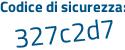 Il Codice di sicurezza è 856a continua con 5b1 il tutto attaccato senza spazi