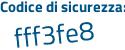 Il Codice di sicurezza è a95 segue 5c63 il tutto attaccato senza spazi