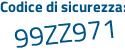 Il Codice di sicurezza è 4d47a segue 22 il tutto attaccato senza spazi