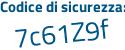 Il Codice di sicurezza è 2Z segue ecd94 il tutto attaccato senza spazi