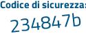 Il Codice di sicurezza è 7 continua con 6262f8 il tutto attaccato senza spazi