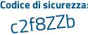 Il Codice di sicurezza è 1e6bbc4 il tutto attaccato senza spazi