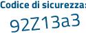 Il Codice di sicurezza è ecba3 segue 84 il tutto attaccato senza spazi