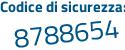 Il Codice di sicurezza è 843b segue 2be il tutto attaccato senza spazi