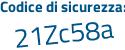 Il Codice di sicurezza è b68 continua con 94f4 il tutto attaccato senza spazi