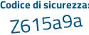 Il Codice di sicurezza è fe4f9 segue 37 il tutto attaccato senza spazi