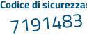 Il Codice di sicurezza è 1 segue d72e21 il tutto attaccato senza spazi