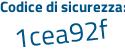 Il Codice di sicurezza è 1ZZ1 poi 126 il tutto attaccato senza spazi