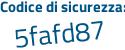 Il Codice di sicurezza è 2d continua con 7abff il tutto attaccato senza spazi