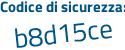 Il Codice di sicurezza è 5 segue 8acc61 il tutto attaccato senza spazi