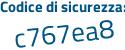 Il Codice di sicurezza è 7 segue 851d5a il tutto attaccato senza spazi