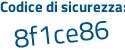 Il Codice di sicurezza è 1b27965 il tutto attaccato senza spazi