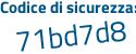 Il Codice di sicurezza è 1 poi 1cdae6 il tutto attaccato senza spazi