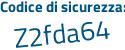 Il Codice di sicurezza è 73 continua con 4ef2Z il tutto attaccato senza spazi