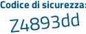 Il Codice di sicurezza è bZaZ8 poi 73 il tutto attaccato senza spazi