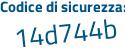 Il Codice di sicurezza è db512 poi e1 il tutto attaccato senza spazi