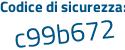 Il Codice di sicurezza è bb segue cZf1e il tutto attaccato senza spazi