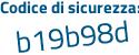 Il Codice di sicurezza è 24bbc segue 7Z il tutto attaccato senza spazi