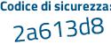 Il Codice di sicurezza è 3ZZ731a il tutto attaccato senza spazi