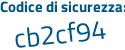 Il Codice di sicurezza è 3 poi 7d7eab il tutto attaccato senza spazi