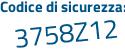 Il Codice di sicurezza è 84734 segue 1f il tutto attaccato senza spazi