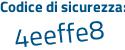 Il Codice di sicurezza è af segue 2c87b il tutto attaccato senza spazi