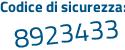 Il Codice di sicurezza è 4ec69 poi aZ il tutto attaccato senza spazi