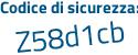 Il Codice di sicurezza è 587Z923 il tutto attaccato senza spazi