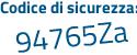 Il Codice di sicurezza è f5a329b il tutto attaccato senza spazi