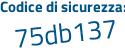 Il Codice di sicurezza è dbe poi 2b86 il tutto attaccato senza spazi