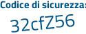 Il Codice di sicurezza è 2 segue 9af88Z il tutto attaccato senza spazi