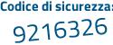 Il Codice di sicurezza è ae3 continua con 581a il tutto attaccato senza spazi