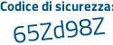 Il Codice di sicurezza è 52 segue c451c il tutto attaccato senza spazi