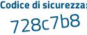 Il Codice di sicurezza è ec poi 36a62 il tutto attaccato senza spazi