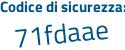 Il Codice di sicurezza è 2b6aa9a il tutto attaccato senza spazi