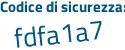 Il Codice di sicurezza è 3ef5d7e il tutto attaccato senza spazi