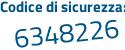 Il Codice di sicurezza è 3d115 segue f7 il tutto attaccato senza spazi