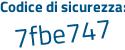 Il Codice di sicurezza è 1bc poi Z6f1 il tutto attaccato senza spazi