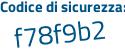 Il Codice di sicurezza è dZd1d continua con d4 il tutto attaccato senza spazi