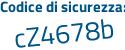 Il Codice di sicurezza è 2bee59c il tutto attaccato senza spazi