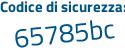 Il Codice di sicurezza è d9e85 segue 65 il tutto attaccato senza spazi