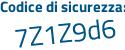 Il Codice di sicurezza è 81 segue 43625 il tutto attaccato senza spazi