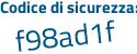 Il Codice di sicurezza è caa6 segue d61 il tutto attaccato senza spazi