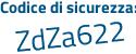 Il Codice di sicurezza è ad5 continua con 6a9Z il tutto attaccato senza spazi