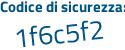 Il Codice di sicurezza è 69a continua con 8b2c il tutto attaccato senza spazi