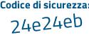 Il Codice di sicurezza è b segue a45615 il tutto attaccato senza spazi