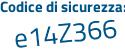 Il Codice di sicurezza è 9f98 poi c21 il tutto attaccato senza spazi