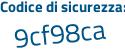 Il Codice di sicurezza è 5af3 continua con 923 il tutto attaccato senza spazi