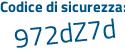 Il Codice di sicurezza è d8 segue 8dZ42 il tutto attaccato senza spazi