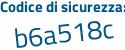 Il Codice di sicurezza è 19 segue 2a736 il tutto attaccato senza spazi